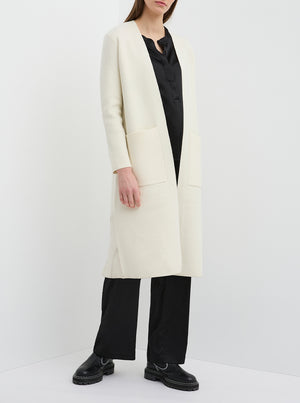 Longline Solid Cardigan - Alabaster