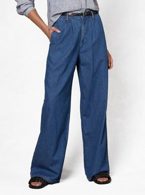 Camila Wide Leg Pants - Paris Blue