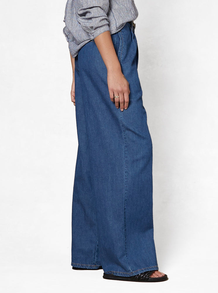 Camila Wide Leg Pants - Paris Blue