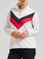 The Cathedral Half Zip Top - White Combo