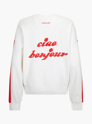 Ciao Bonjour Sweatshirt - Cherry