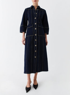 Oscar Denim Dress - Dark Blue