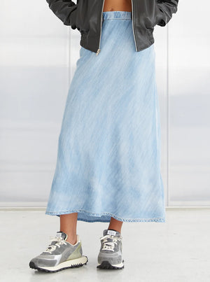 Gonna Tencel Denim Skirt - Drain Wash