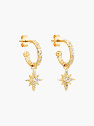 18k Gold Vermeil Dancing In Starlight Hoops