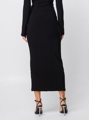 Defiant Midi Skirt - Black