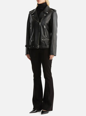 Oversized New Yorker Biker Jacket 2.0 - Black