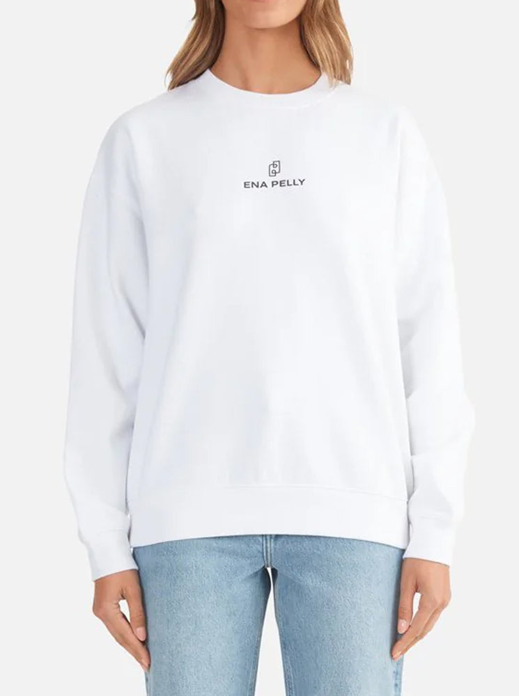 Lexi Monogram Sweater - White