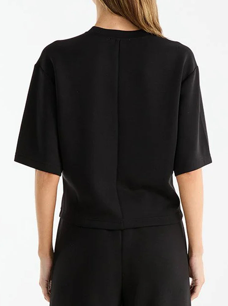 
            
                Load image into Gallery viewer, Alessa Relaxed Soft Jersey Tee - Black
            
        