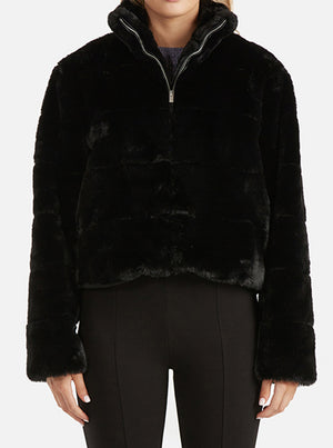 Abigail Faux Fur Jacket - Black