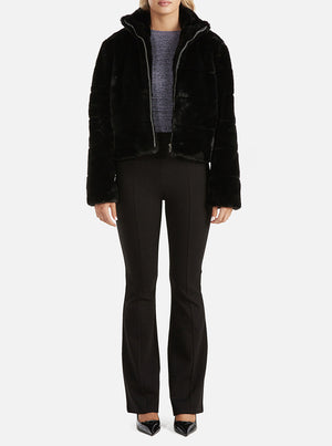 Abigail Faux Fur Jacket - Black