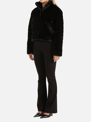 Abigail Faux Fur Jacket - Black