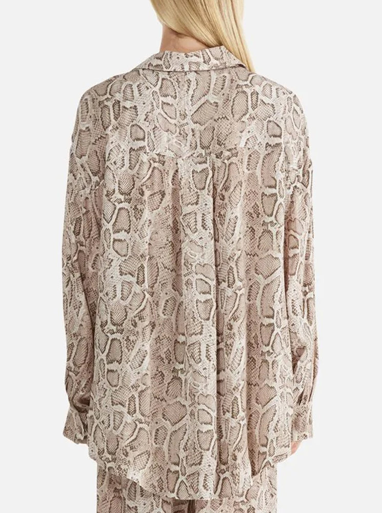 Sadie Boyfriend Shirt - Snake Skin