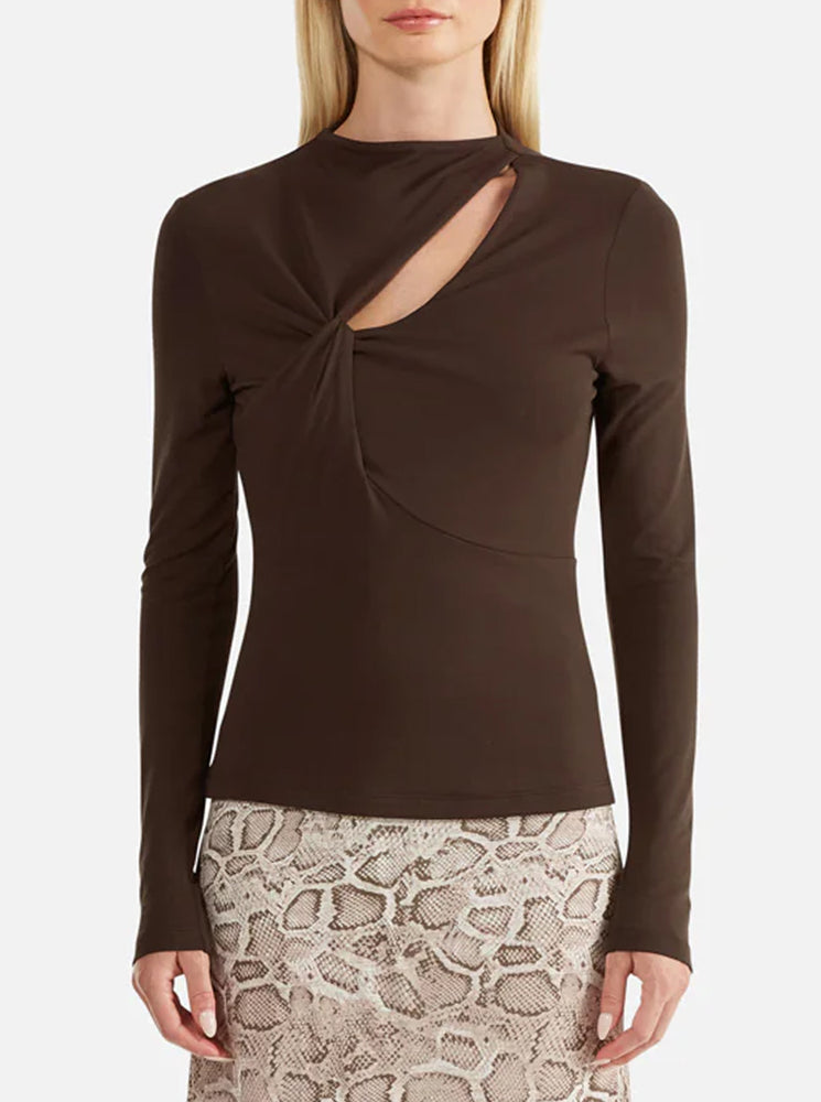 Angel Twist Top - Mocha