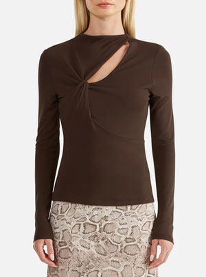 Angel Twist Top - Mocha