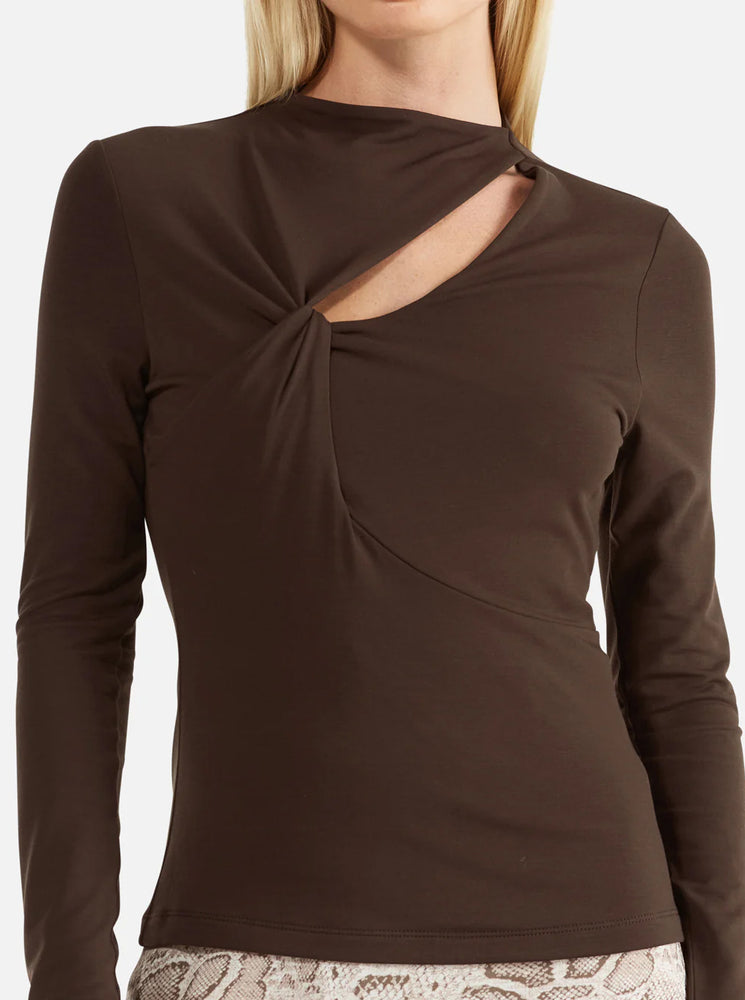 Angel Twist Top - Mocha