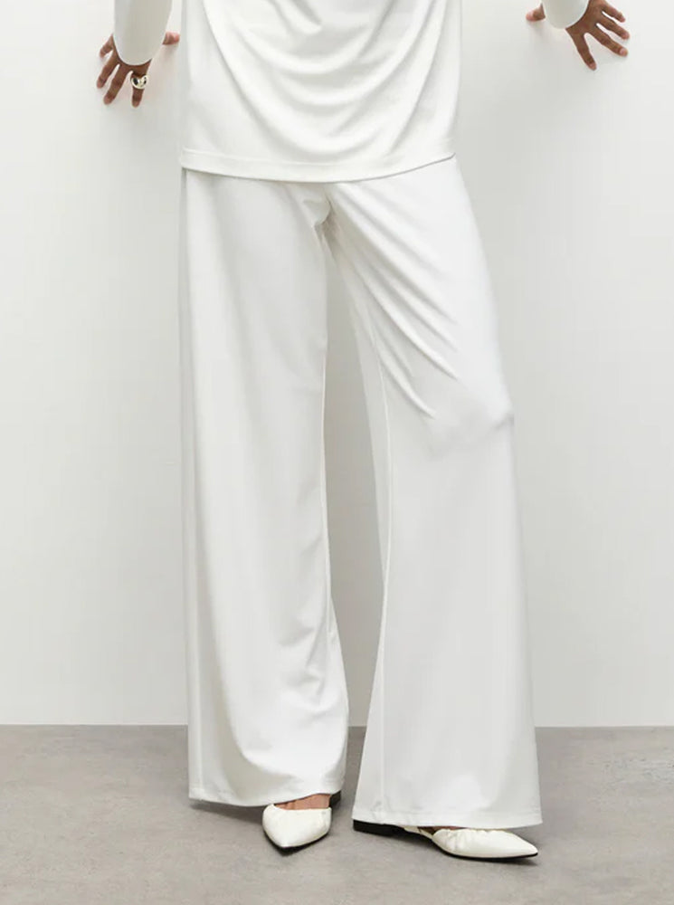 Powder Knit Palazzo Pant - Cream