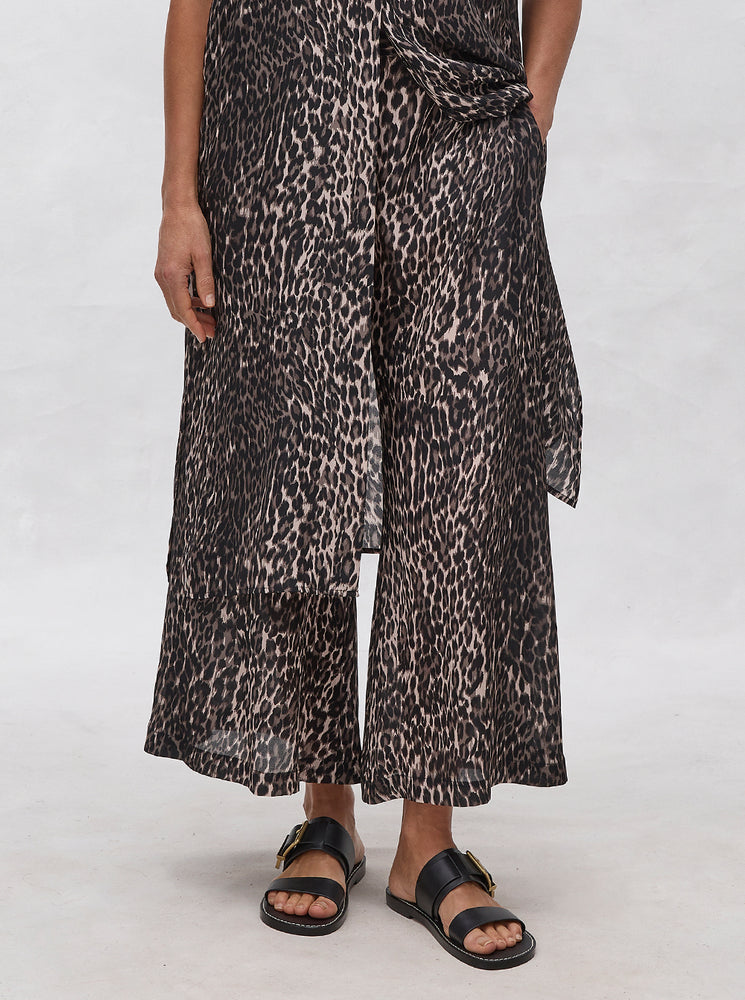 Crop Swish Pant - Praline Panther