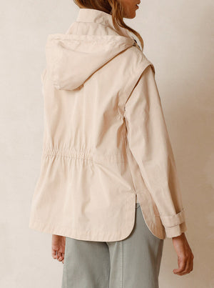 Convertible Technical Raincoat - Ivory