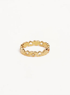 18k Gold Vermeil Connected Hearts Ring