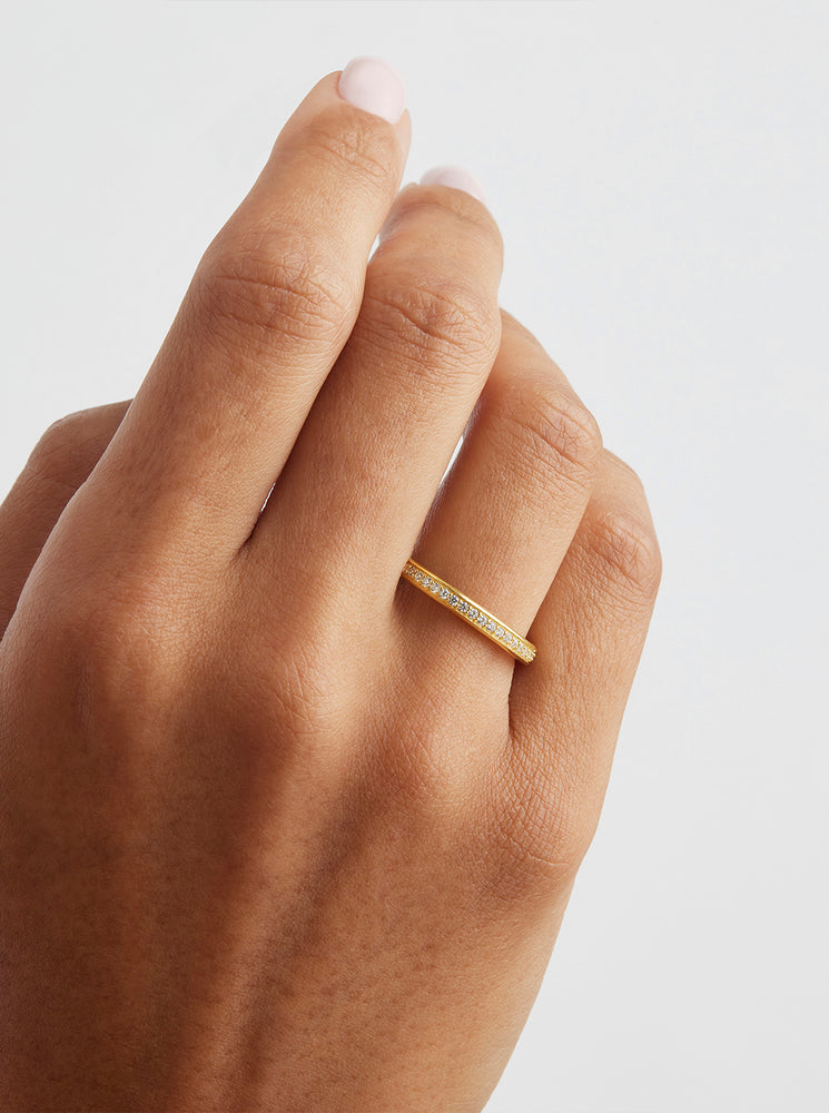 18k Gold Vermeil With Love Ring