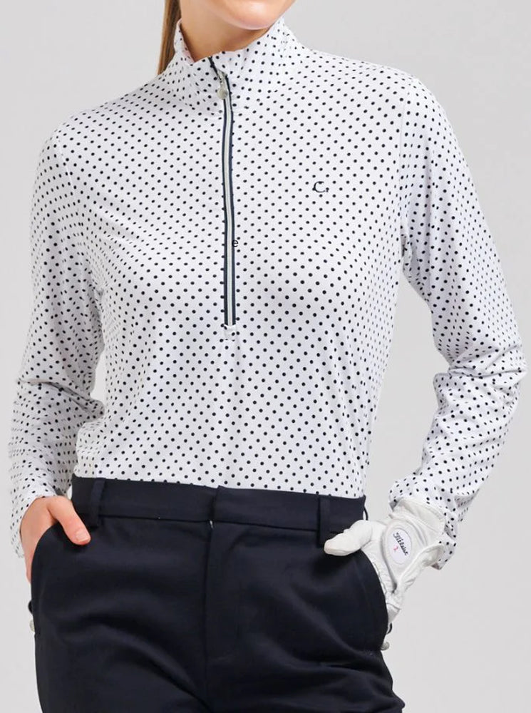 The Grange Long Sleeve Shirt - French Navy Spot