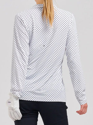 The Grange Long Sleeve Shirt - French Navy Spot