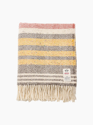 Heavy Donegal Throw - Rustic Stripe