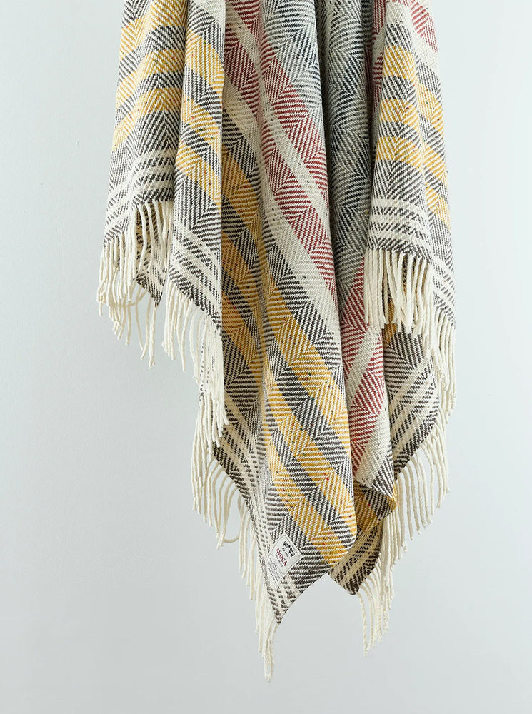 Heavy Donegal Throw - Rustic Stripe