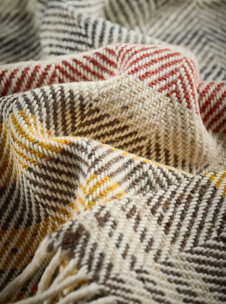 Heavy Donegal Throw - Rustic Stripe