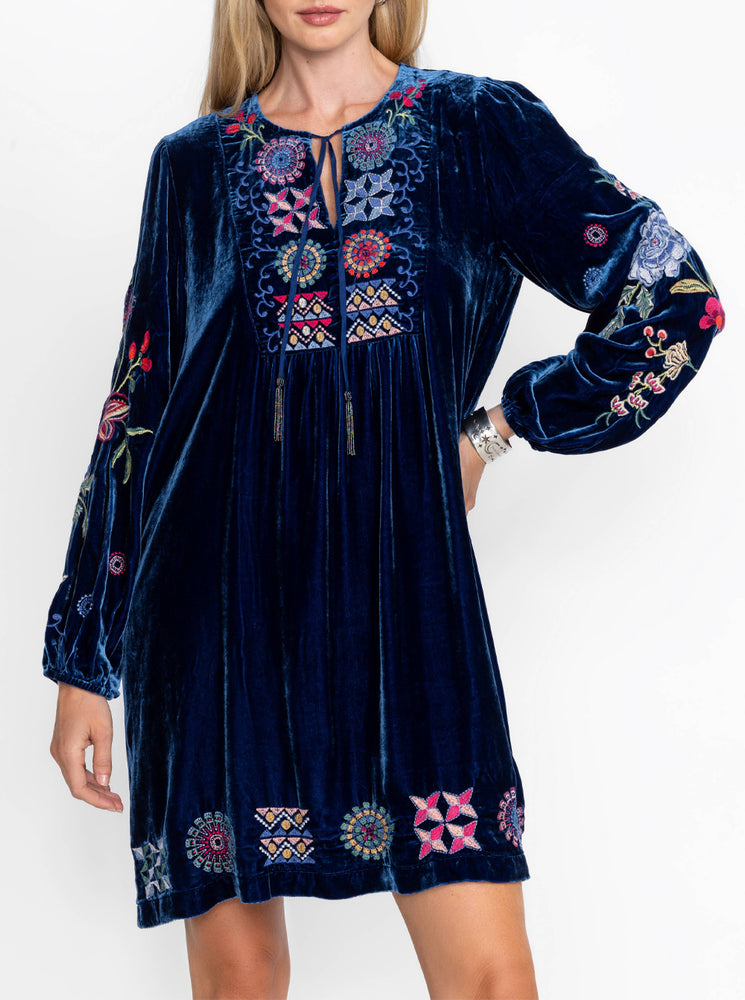 Velvet Yoke Dress - Bellwether