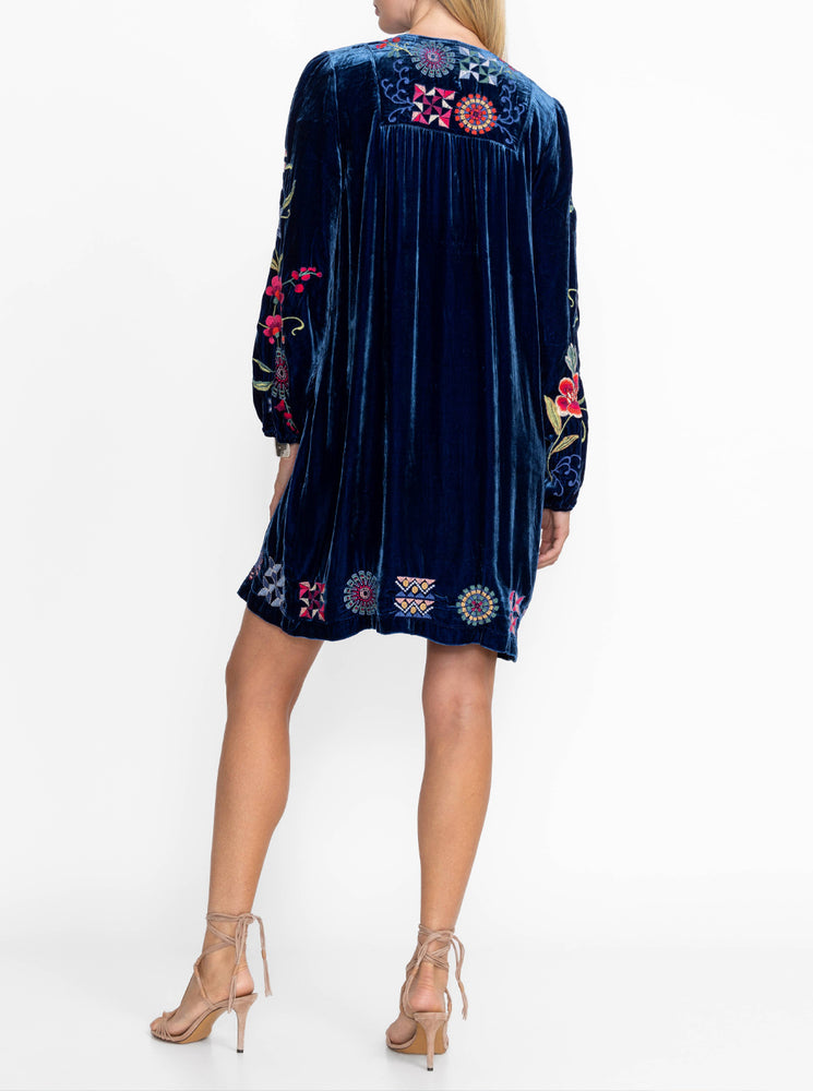 Velvet Yoke Dress - Bellwether