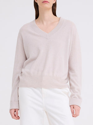 Sharpo Cashmere Sweater - Ghost Marle