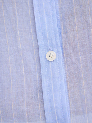 Yeats Shirt - Pinstripe In Chambray