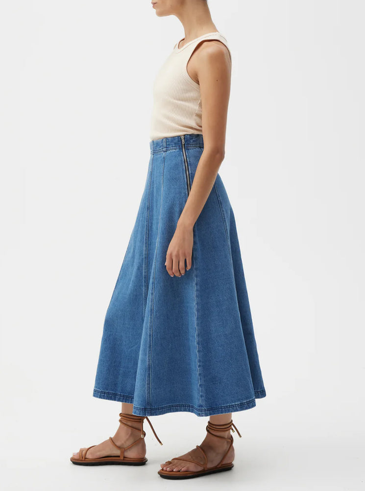 Amiko Denim Skirt - Blue