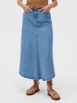 Clovelly Denim Skirt - Light Blue