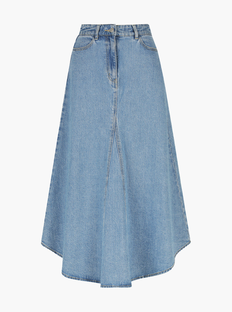 Clovelly Denim Skirt - Light Blue