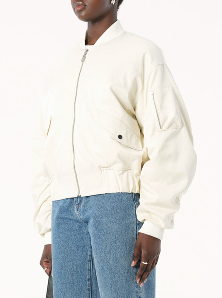 Haru Bomber Jacket - Ecru