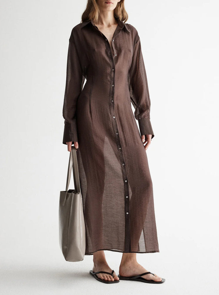 Bodhi Shirt Dress - Chocolate