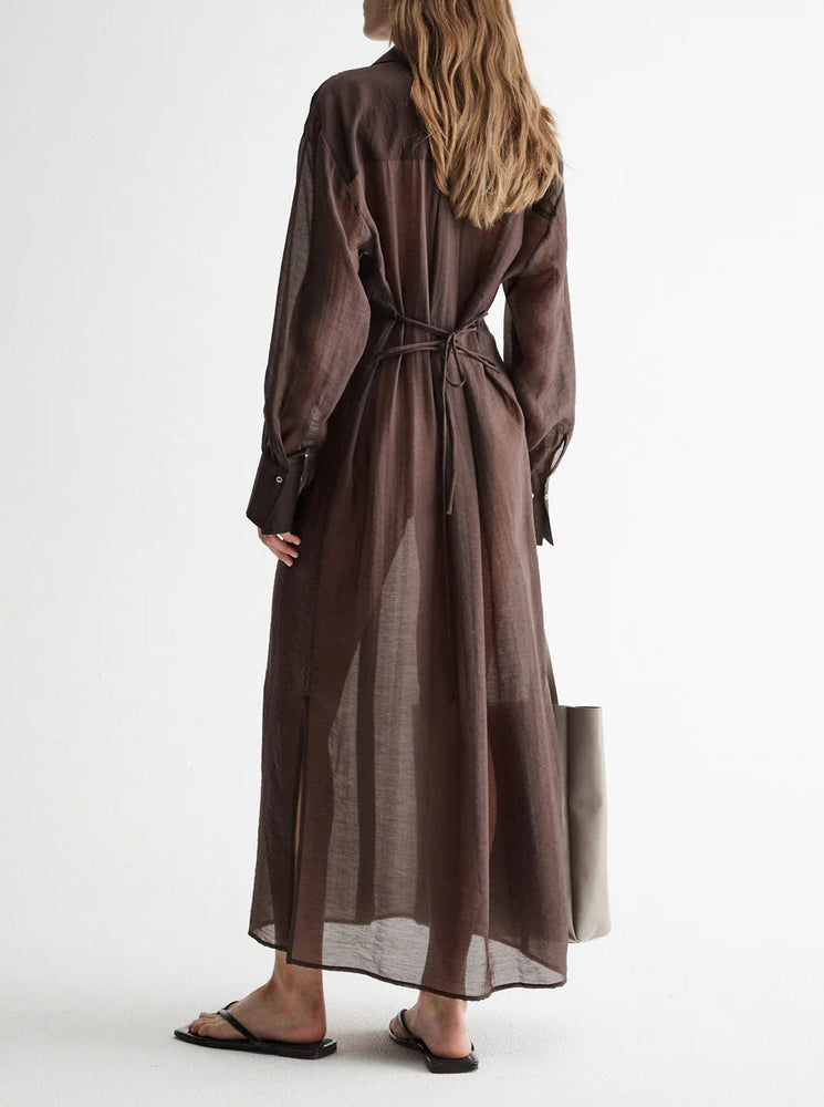 Bodhi Shirt Dress - Chocolate