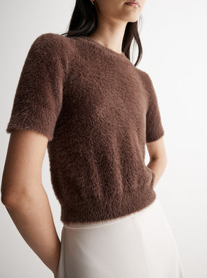 Mochi Knit Tee - Chocolate