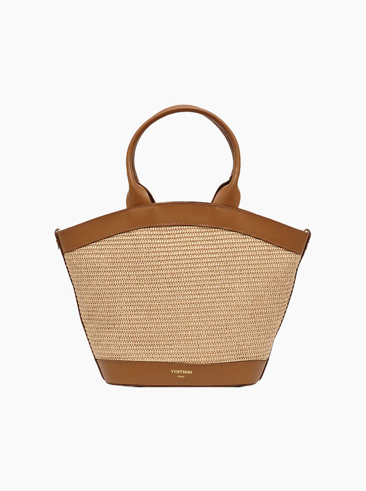 Lee Raffia Basket Bag - Tan