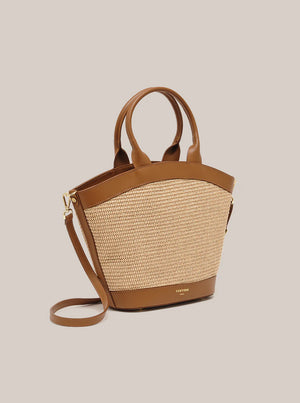 Lee Raffia Basket Bag - Tan