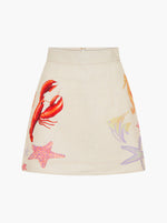 Lobster Mini Skirt - Cream