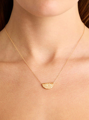 18k Gold Vermeil Lotus Short Necklace