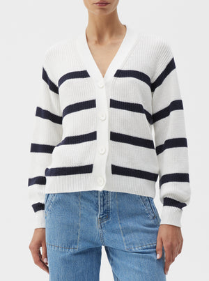 Breton Knit Cardigan - Stripe