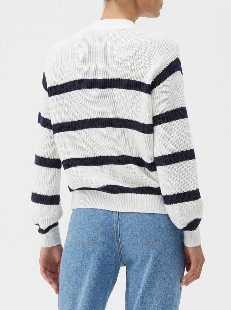 Breton Knit Cardigan - Stripe