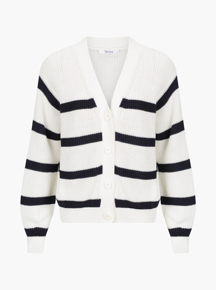 Breton Knit Cardigan - Stripe