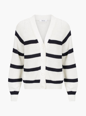 Breton Knit Cardigan - Stripe