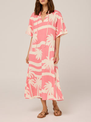 Josie Dress - Geranium Palma Print