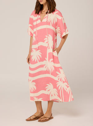 Josie Dress - Geranium Palma Print